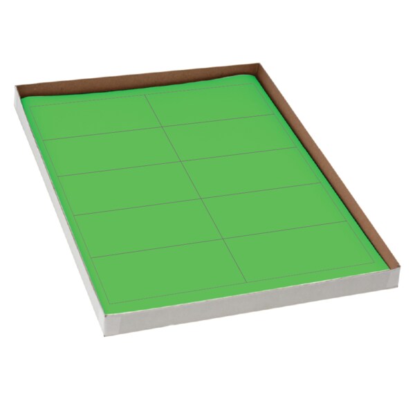 2" x 4" Laser Sheet Labels Flr Orange